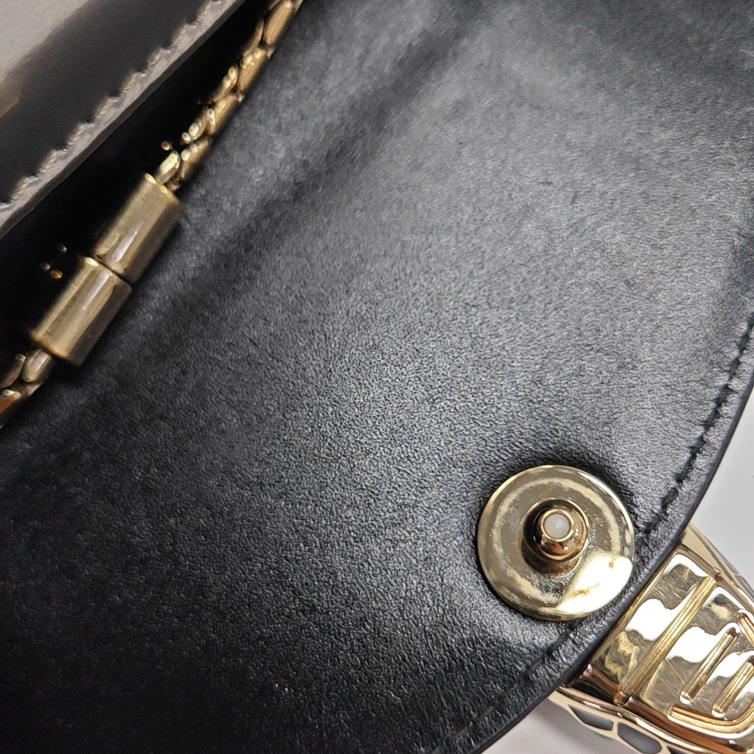 SERPENTI FOREVER Small Patent Leather Silver