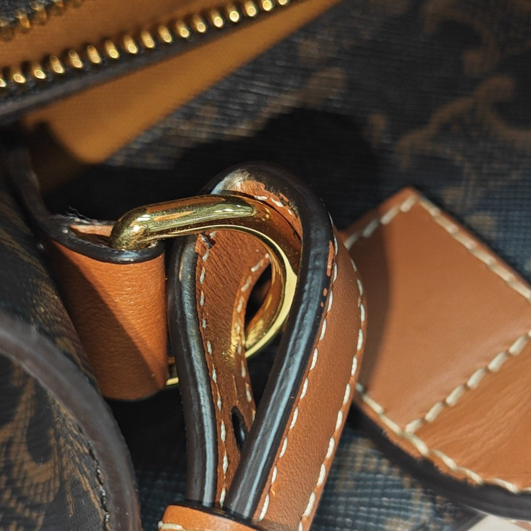 CABAS CELINE Small Coated Canvas Brown