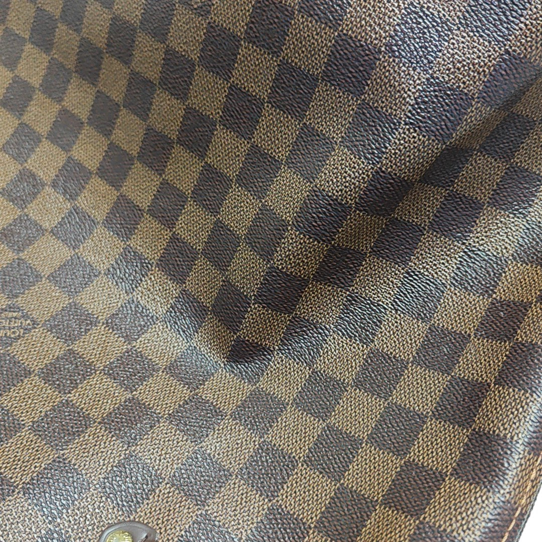 NEVERFULL GM Damier Ebene Coated Canvas Brown