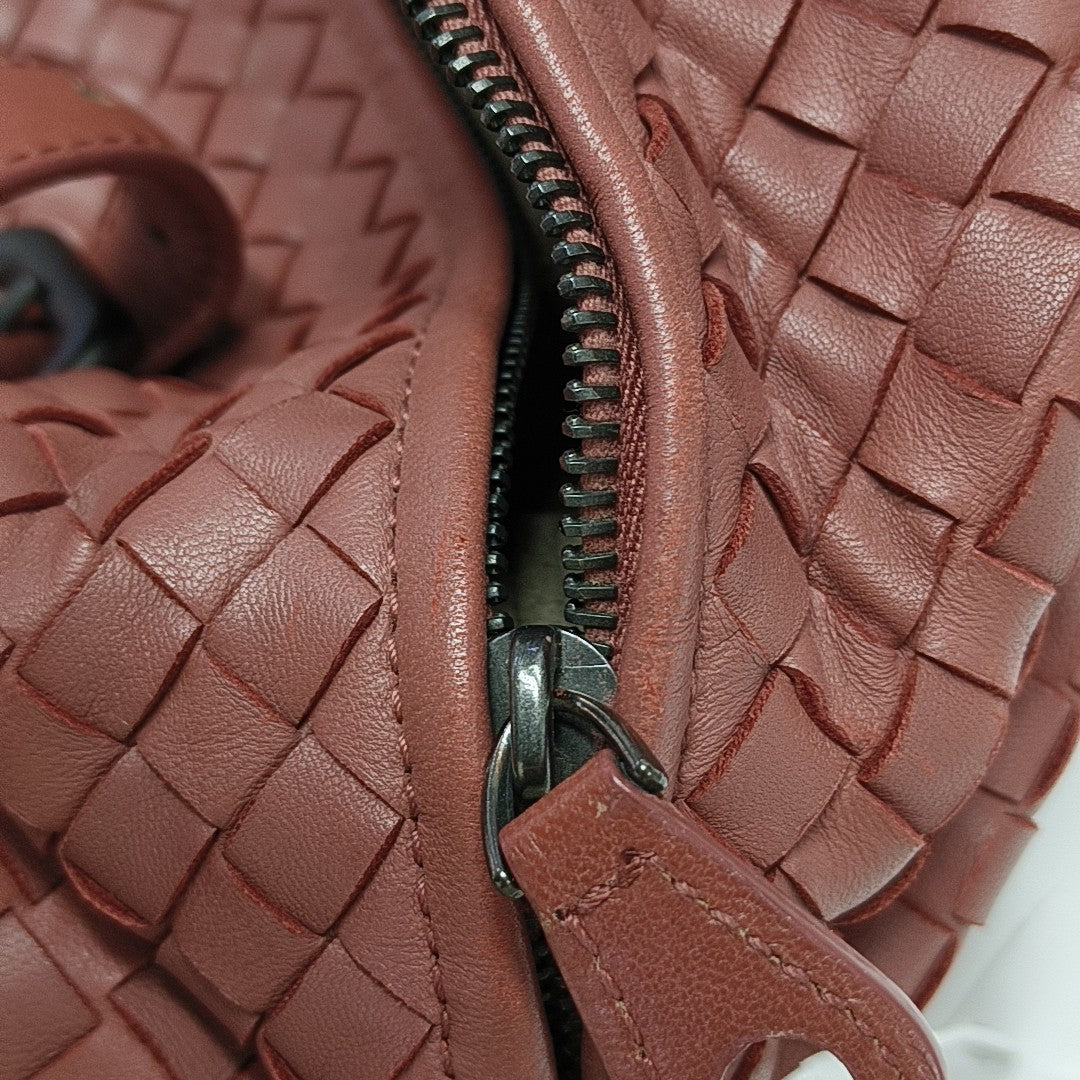 Lambskin Top Handle Bag Red