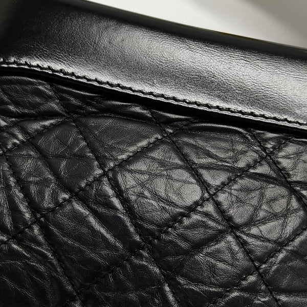 GABRIELLE Small Quilted Calfskin Black