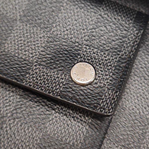 ALPHA Damier Graphite Coated Canvas Gray Wallet