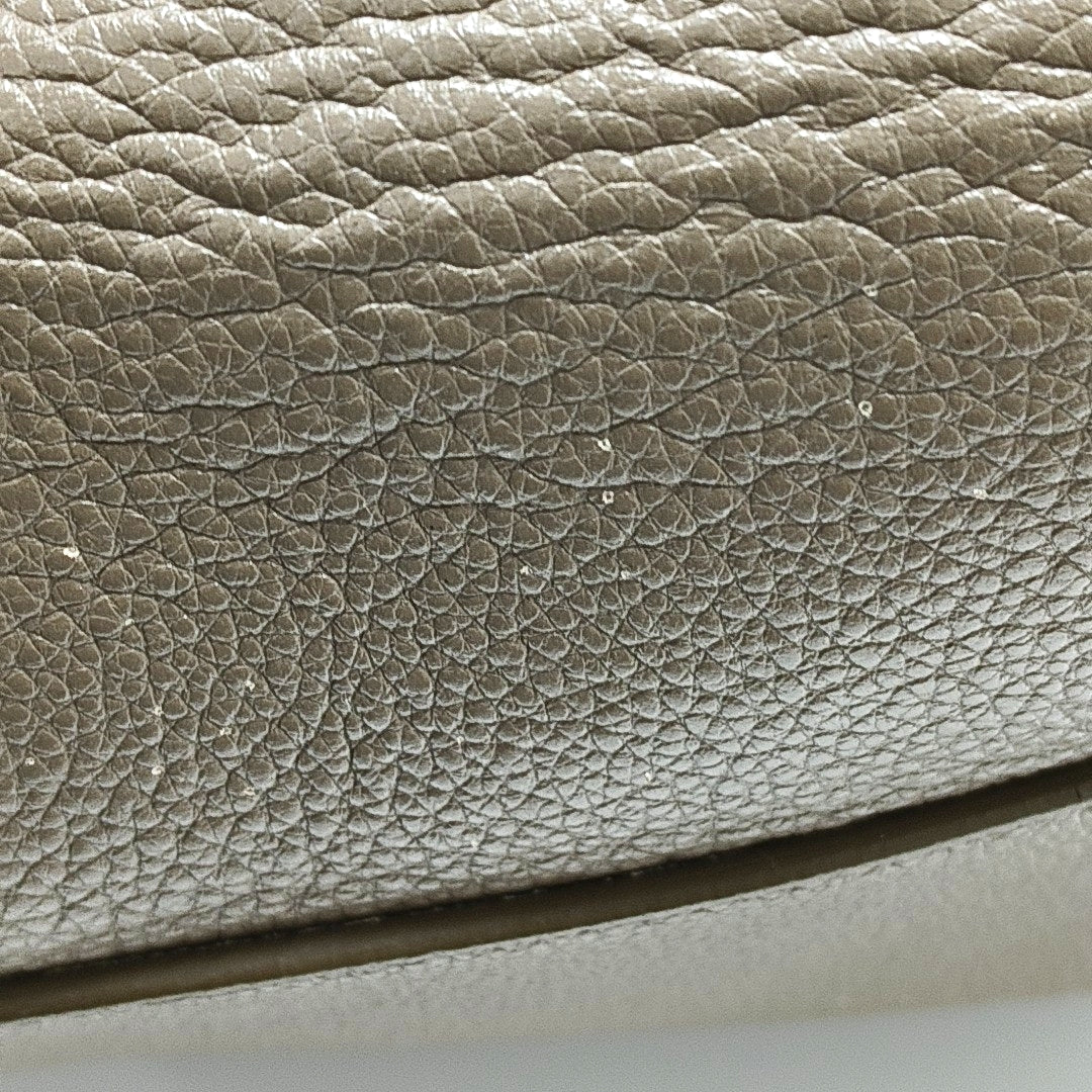 Authenticated pre-owned  SANGLE Small Calfskin Gray - Bucket Bag at Looply