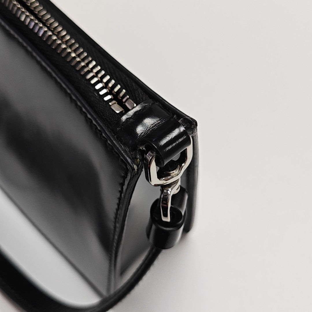 Calfskin Top Handle Bag Mini Black