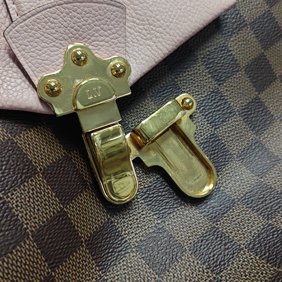 CLAPTON Damier Ebene Coated Canvas Brown