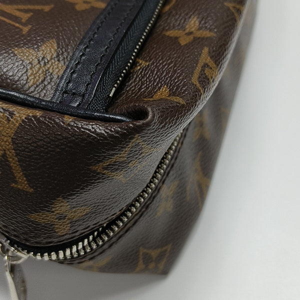 Monogram Coated Canvas Clutch Brown