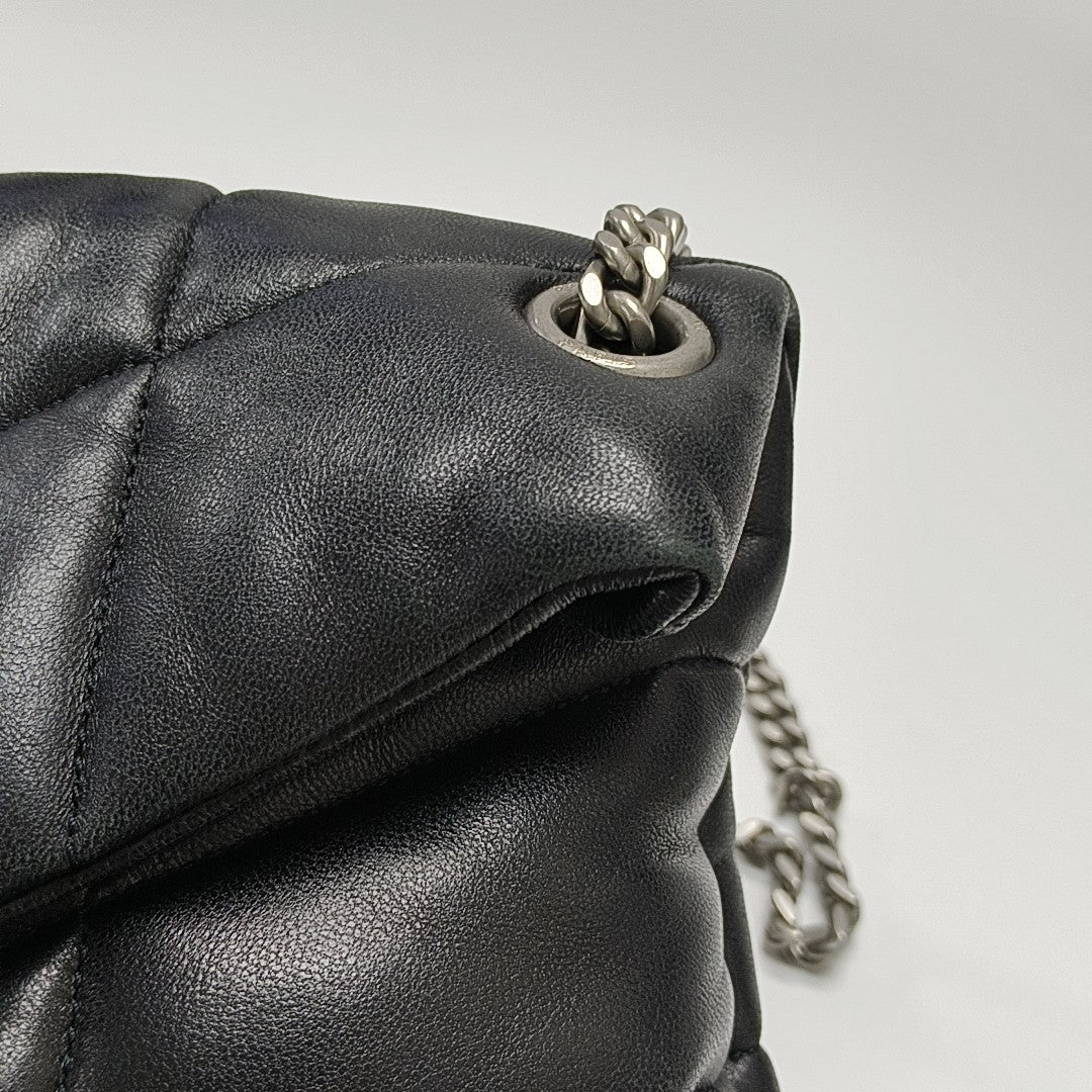 PUFFER Small Quilted Lambskin Black