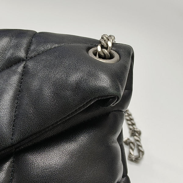 PUFFER Small Quilted Lambskin Black