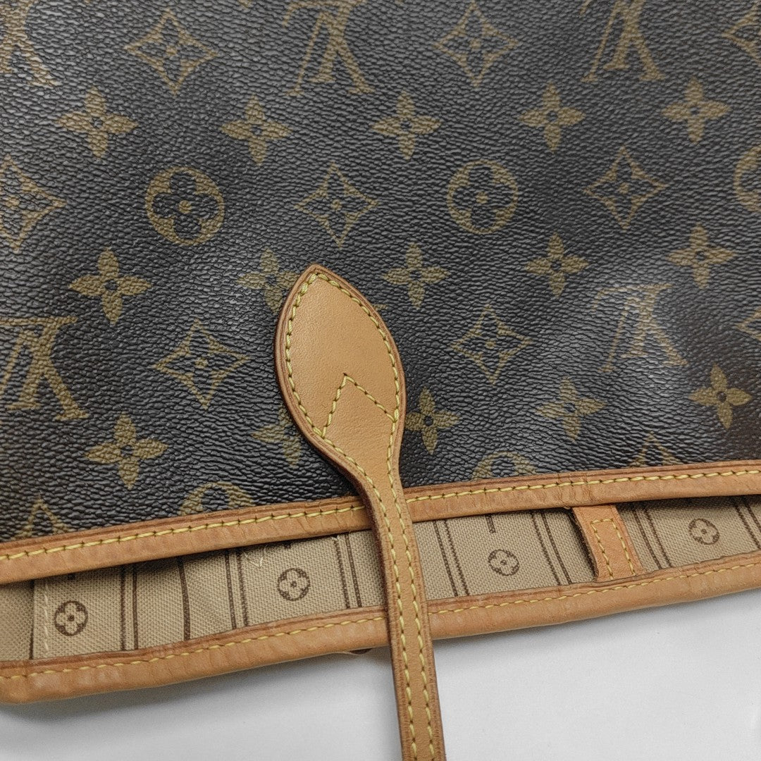 NEVERFULL GM Monogram Coated Canvas Brown