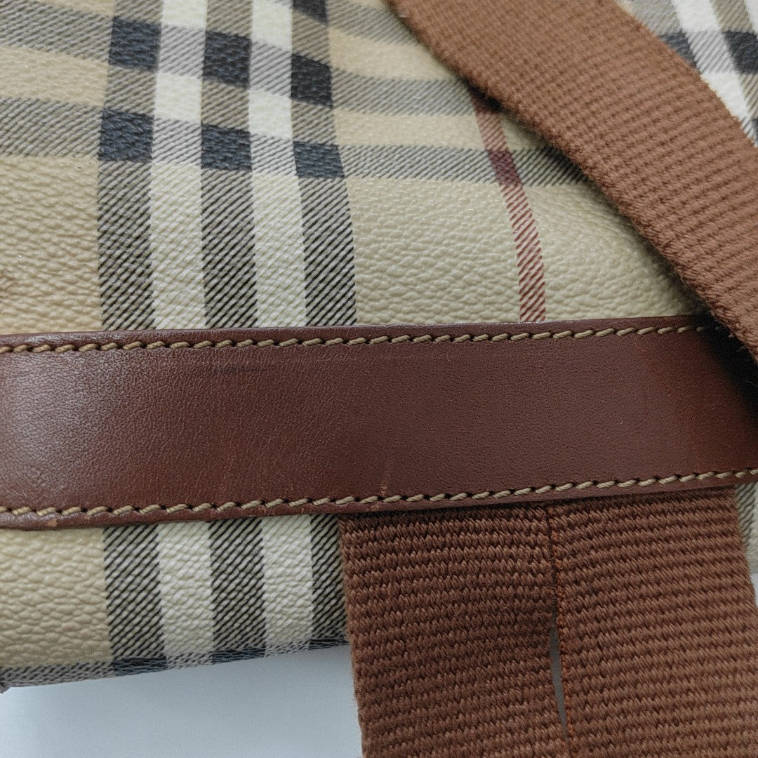 Coated Canvas Backpack Beige
