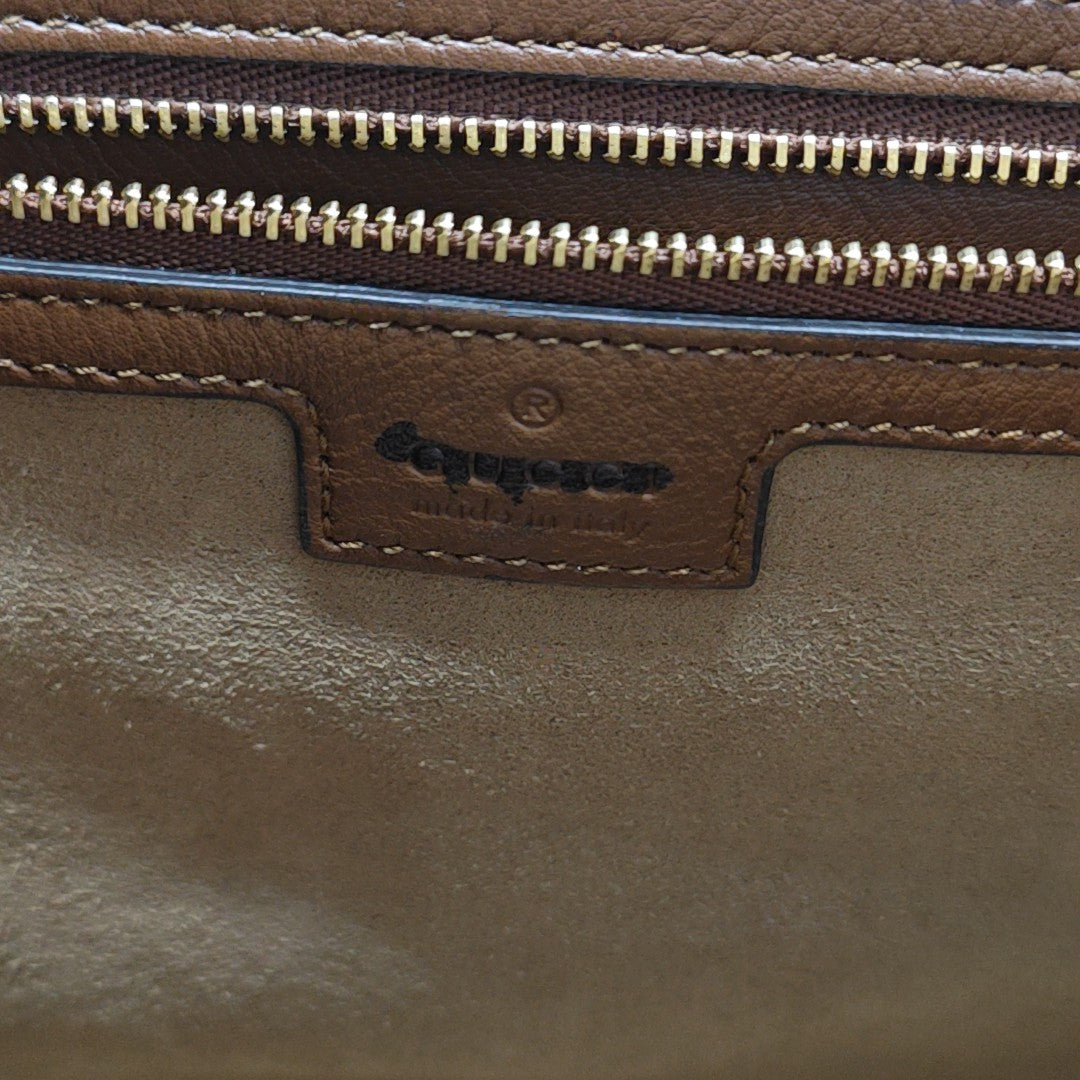 Padlock Medium Monogram Coated Canvas Beige