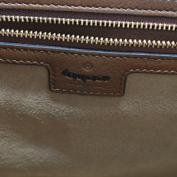 Padlock Medium Monogram Coated Canvas Beige