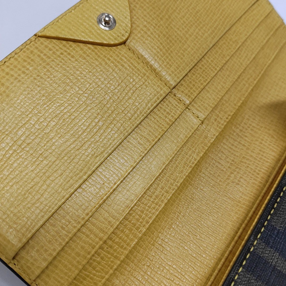 Coated Canvas Wallet Brown
