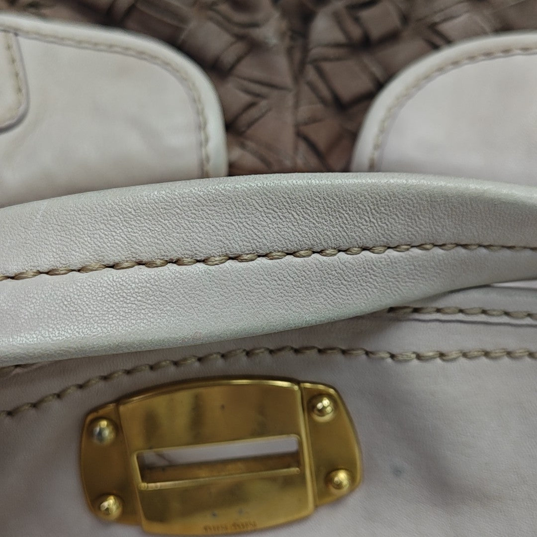 Suede Shoulder Bag Beige