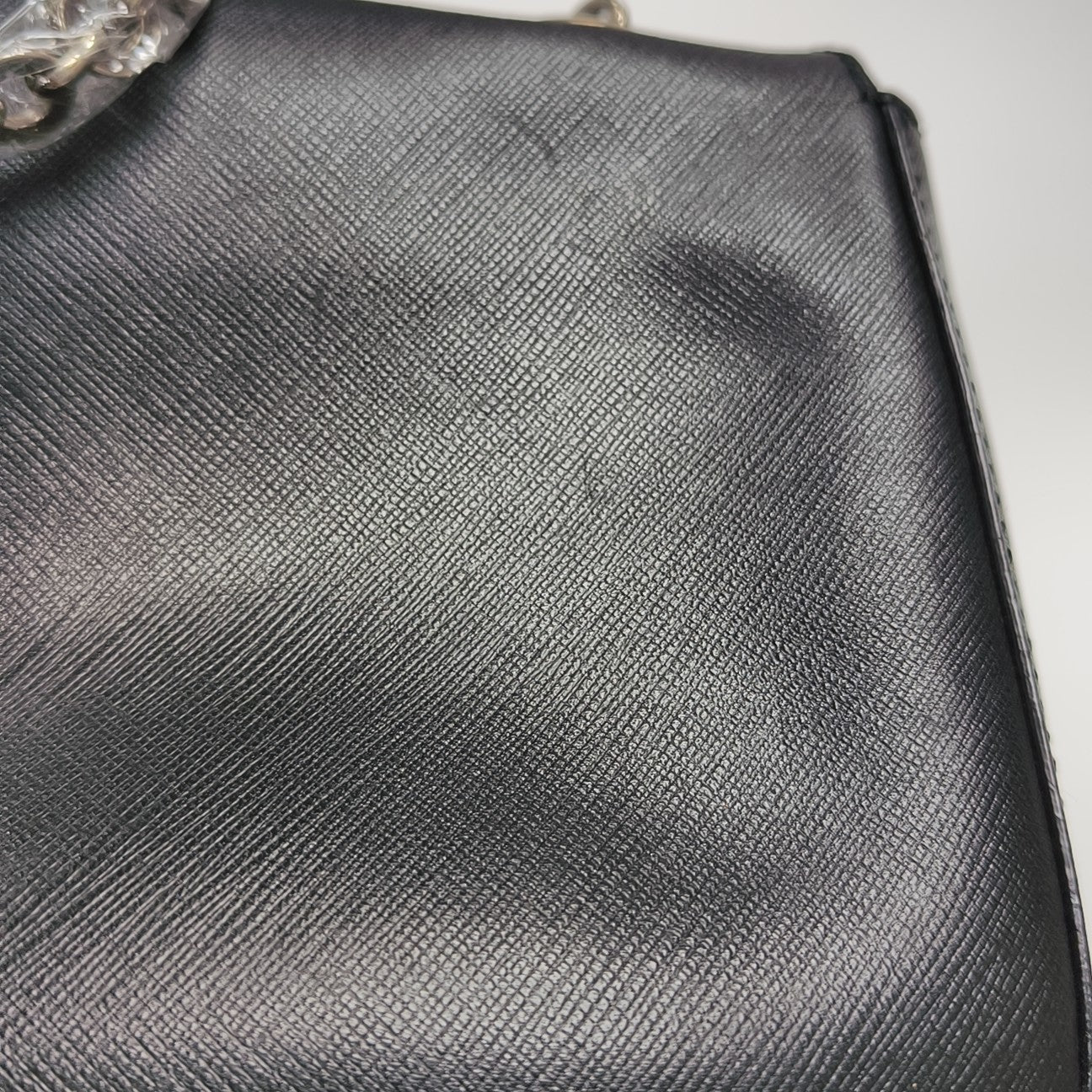 Calfskin Top Handle Bag Black
