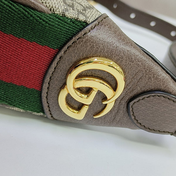 Ophidia Mini Monogram Coated Canvas Beige