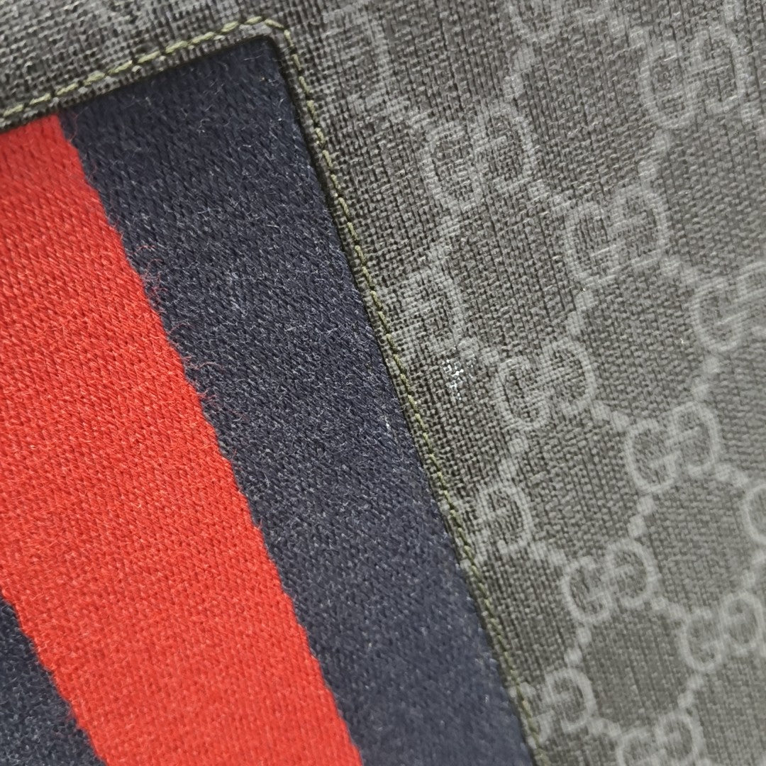 GG Supreme Monogram Coated Canvas Gray
