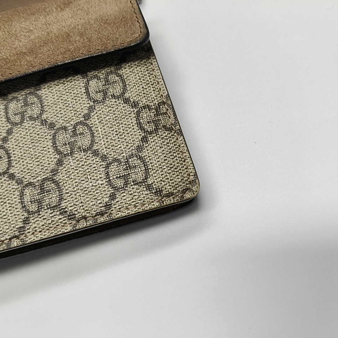 Dionysus Super Mini Monogram Coated Canvas Beige