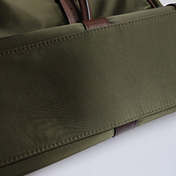 Nylon Top Handle Bag Green
