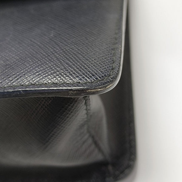 Saffiano Calfskin Crossbody Bag Black