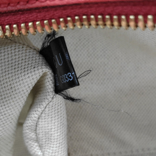 GG Supreme Small Monogram Coated Canvas Red