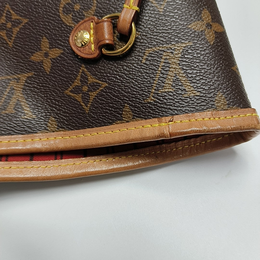 NEVERFULL MM Monogram Coated Canvas Brown