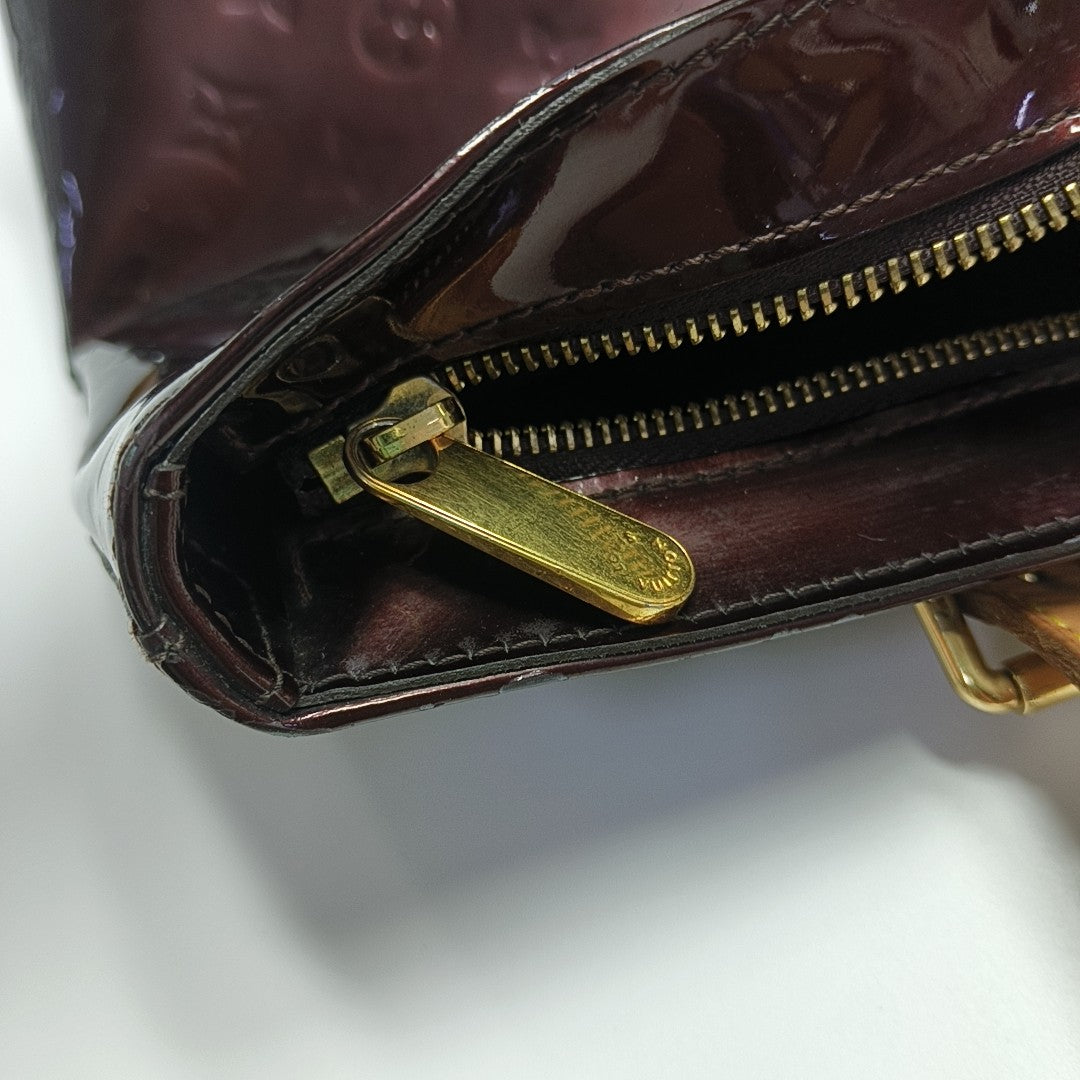 BRENTWOOD Monogram Patent Calfskin Red