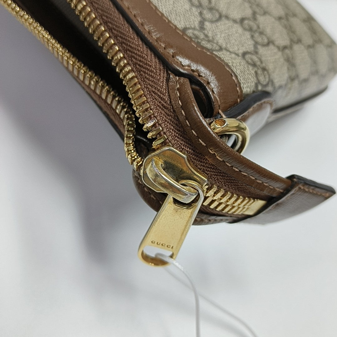 GG Supreme Monogram Coated Canvas Gray