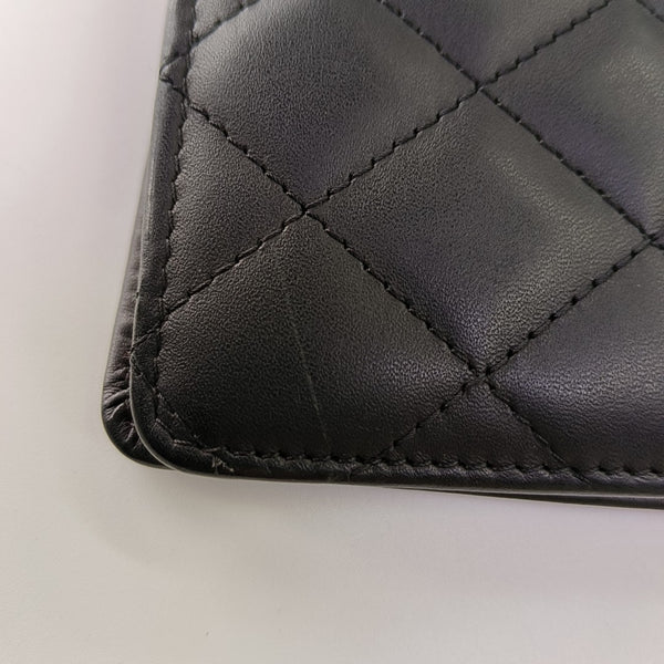 CAMBON Quilted Calfskin Black Wallet