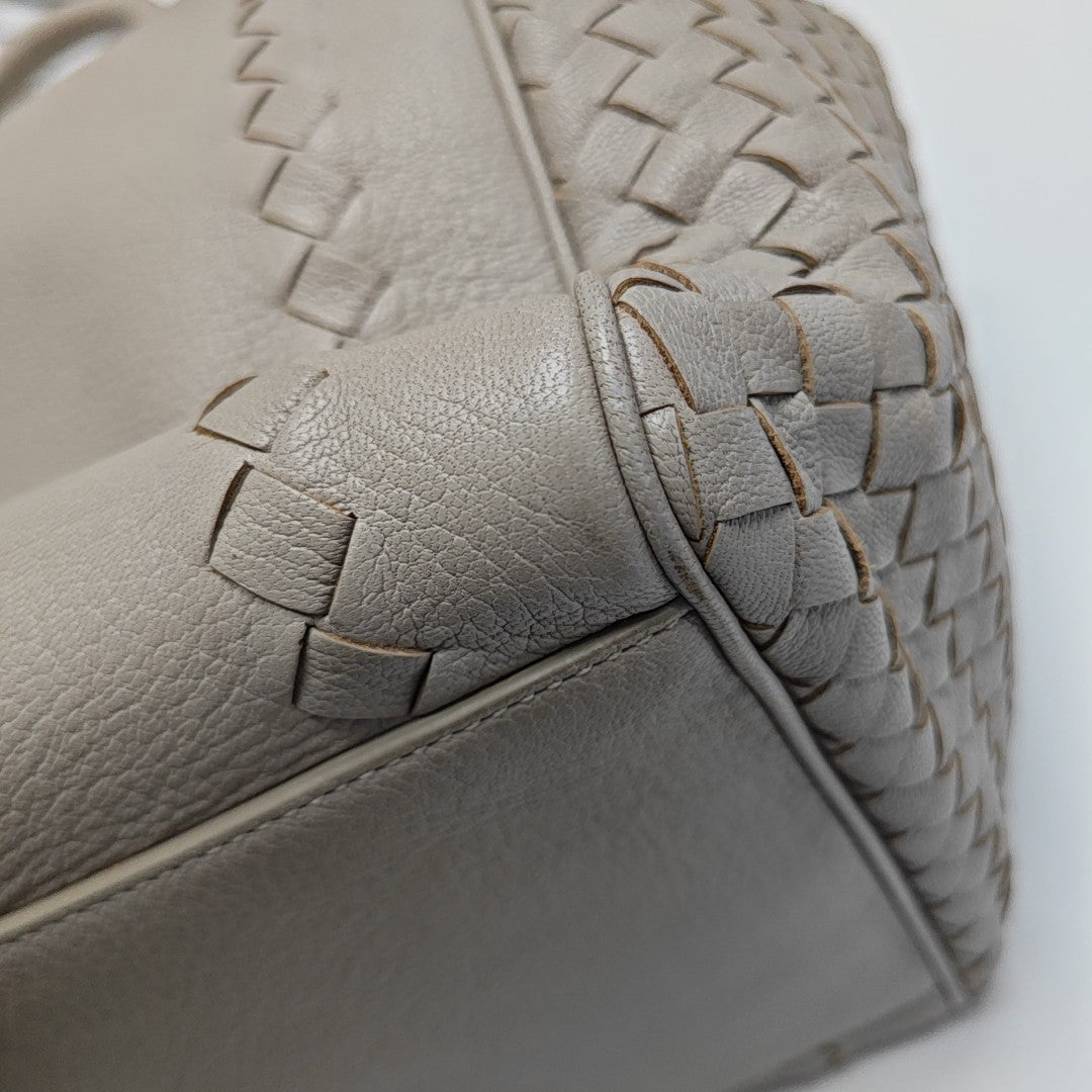 Calfskin Top Handle Bag Gray