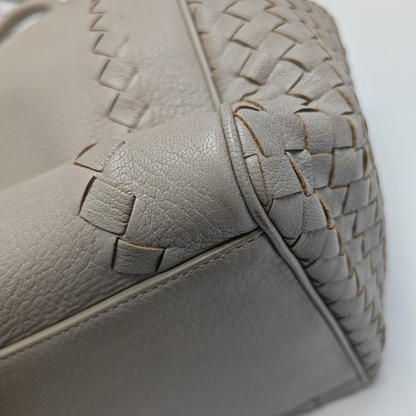 Calfskin Top Handle Bag Gray