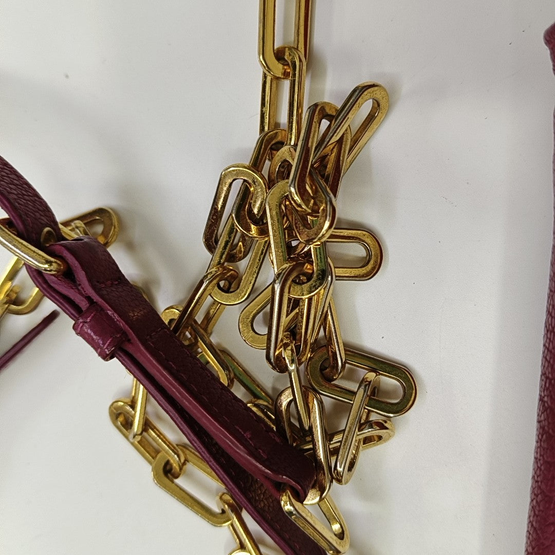 Calfskin Shoulder Bag Red