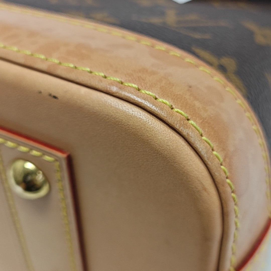 ALMA BB Monogram Coated Canvas Brown