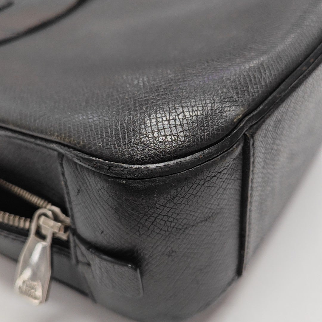 Calfskin Top Handle Bag Black