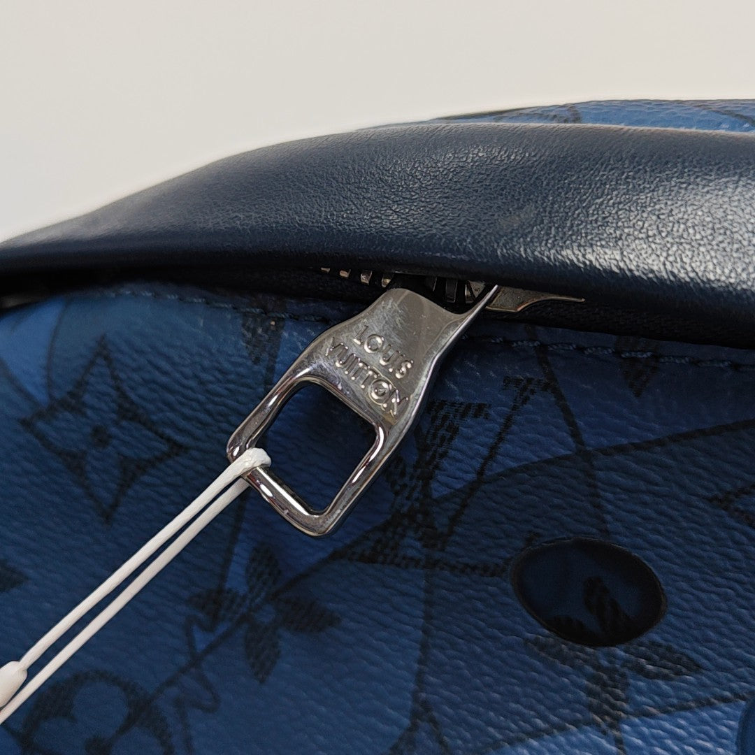 DISCOVERY PM Monogram Coated Canvas Blue