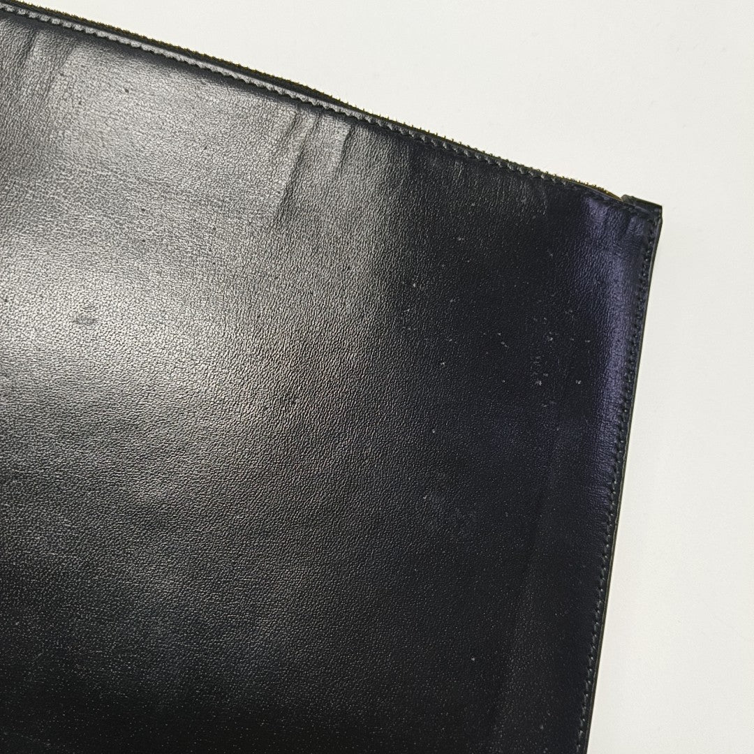 Calfskin Clutch Medium Black