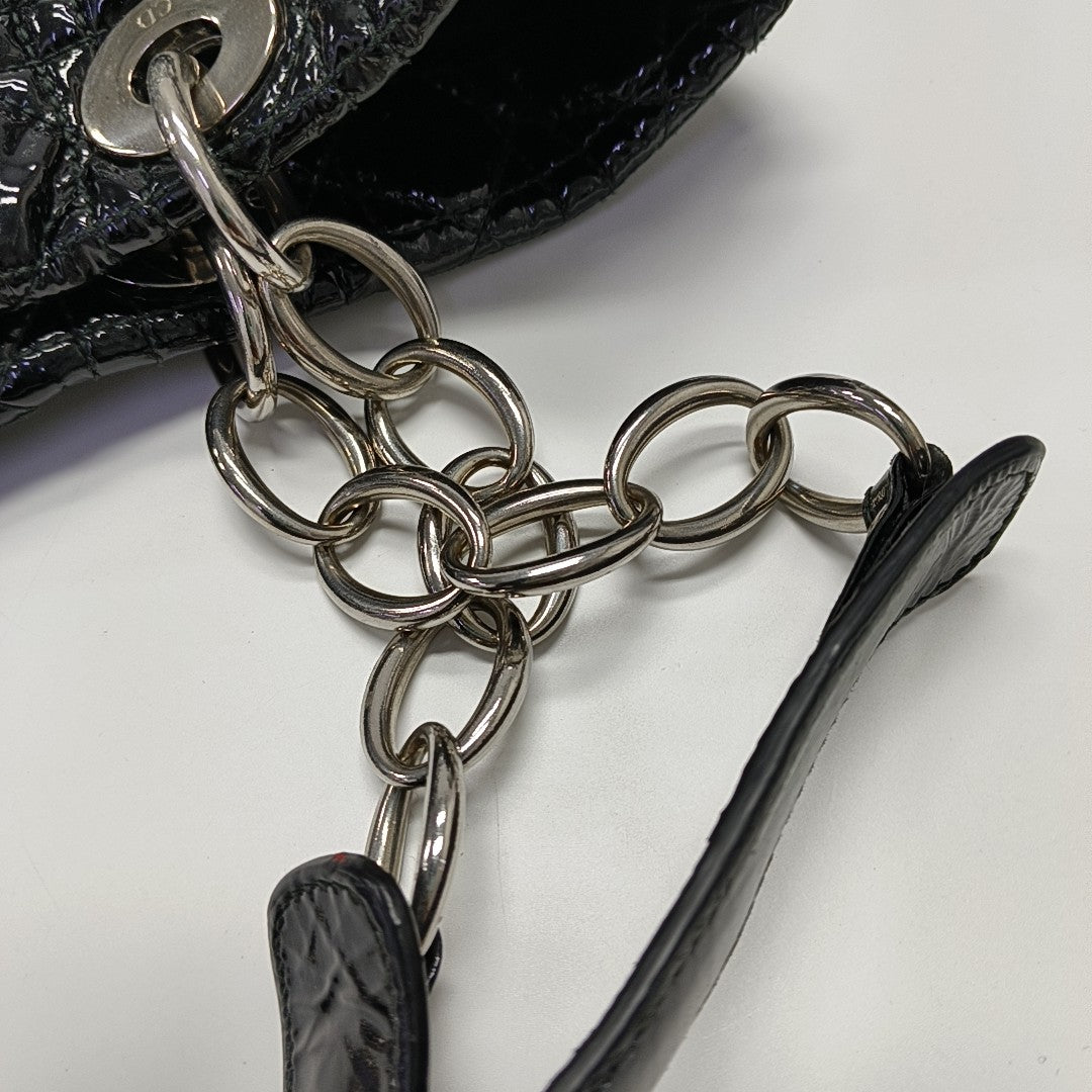 Dior Soft Cannage Patent Leather Black