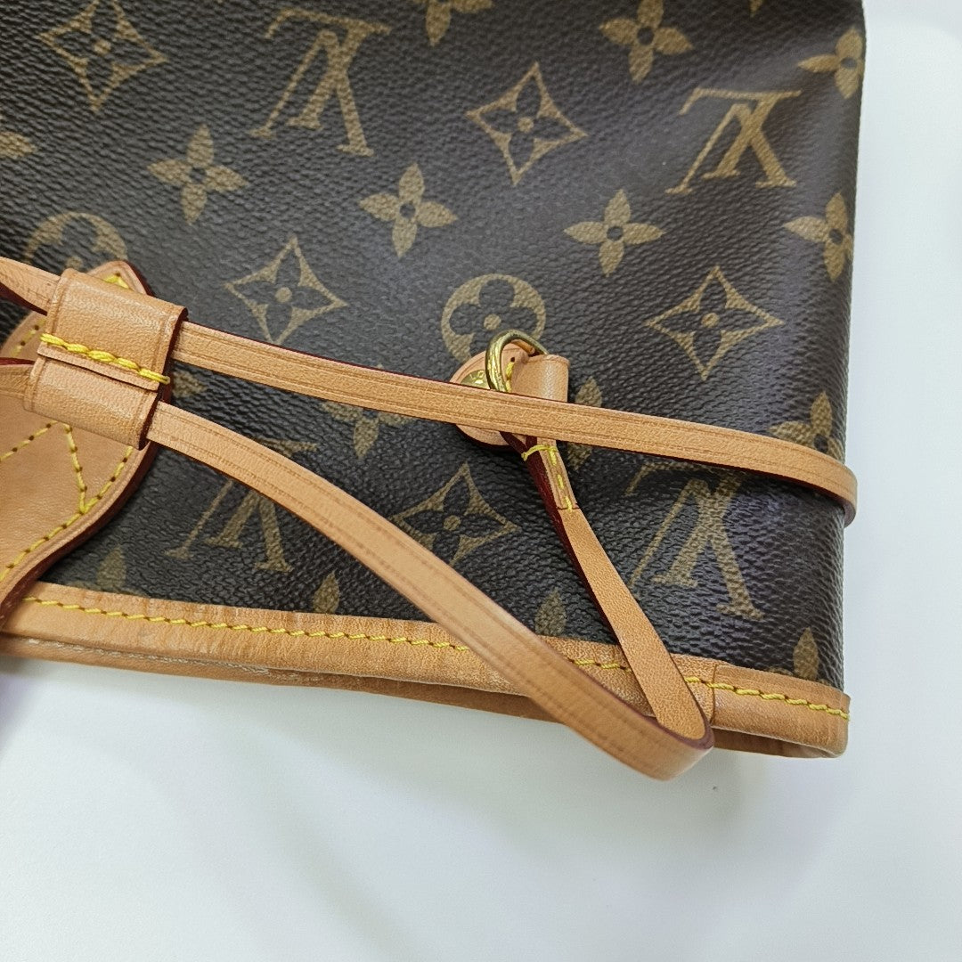 NEVERFULL MM Monogram Coated Canvas Brown