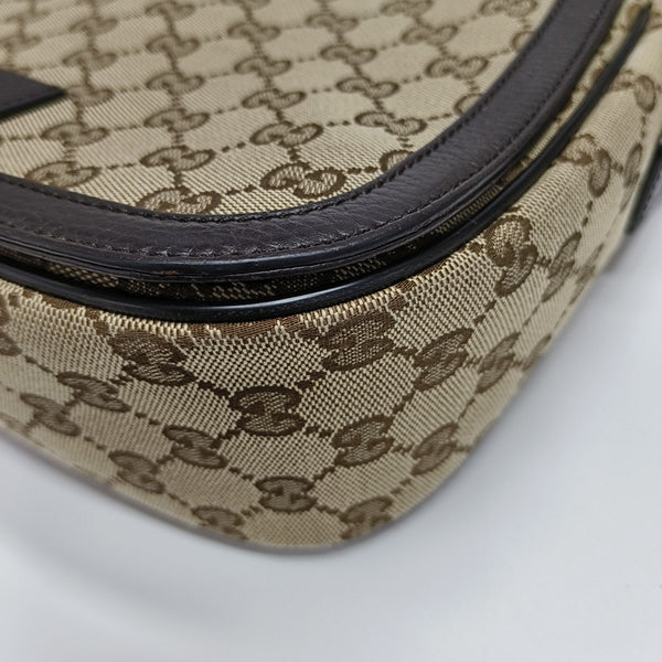 Monogram Canvas Shoulder Bag Brown