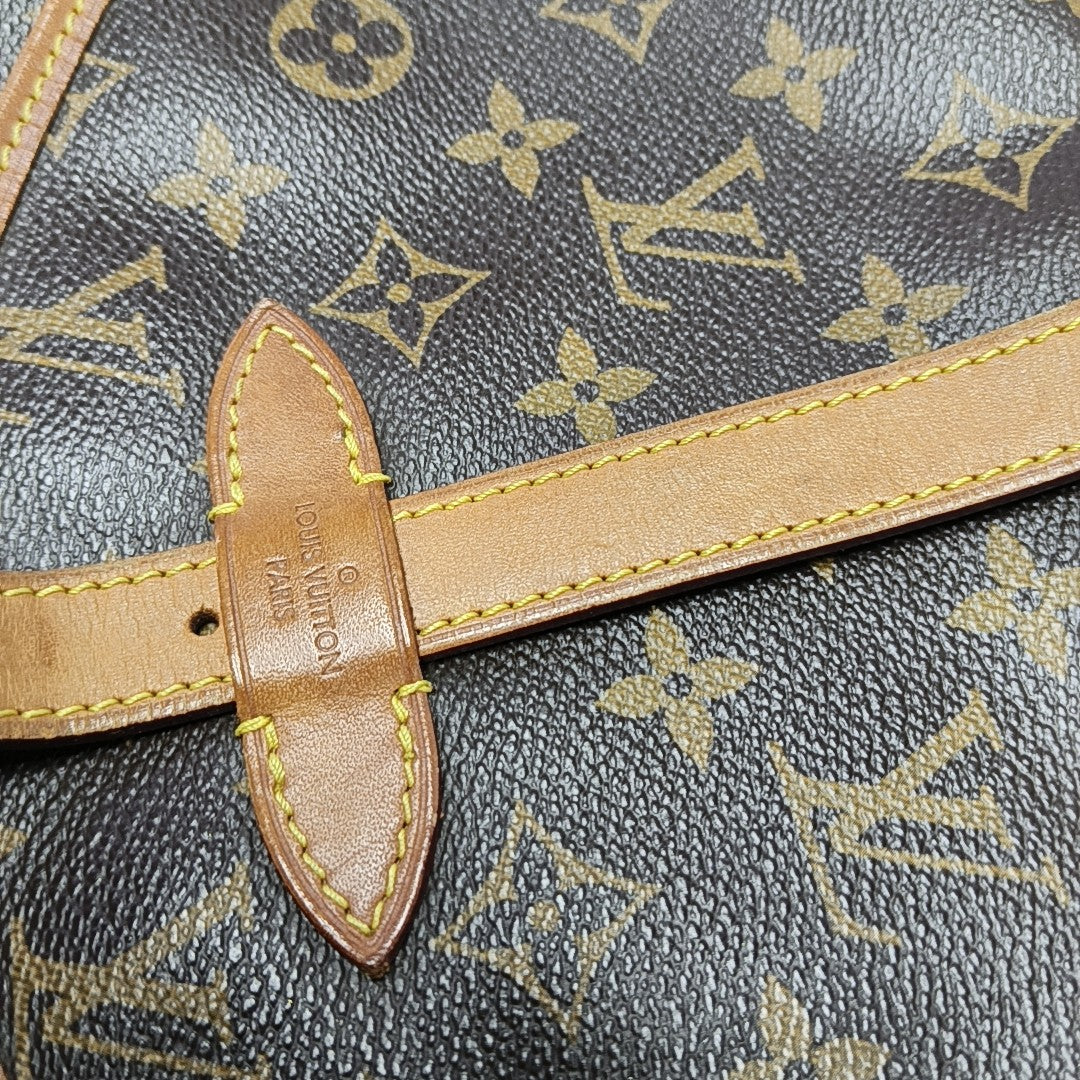 SAUMUR 30 Monogram Coated Canvas Brown