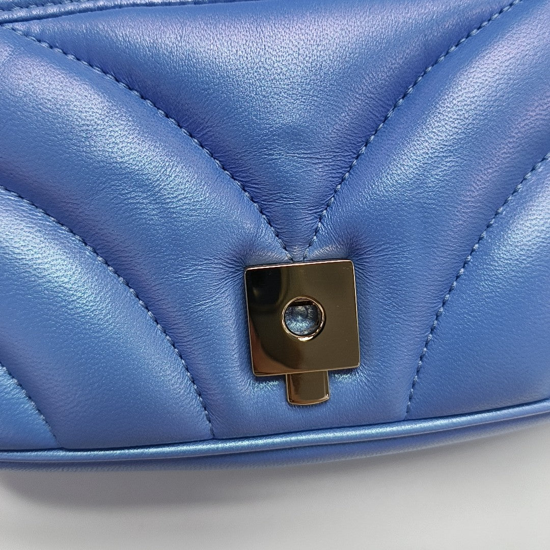 GG Marmont Super Mini Lambskin Blue