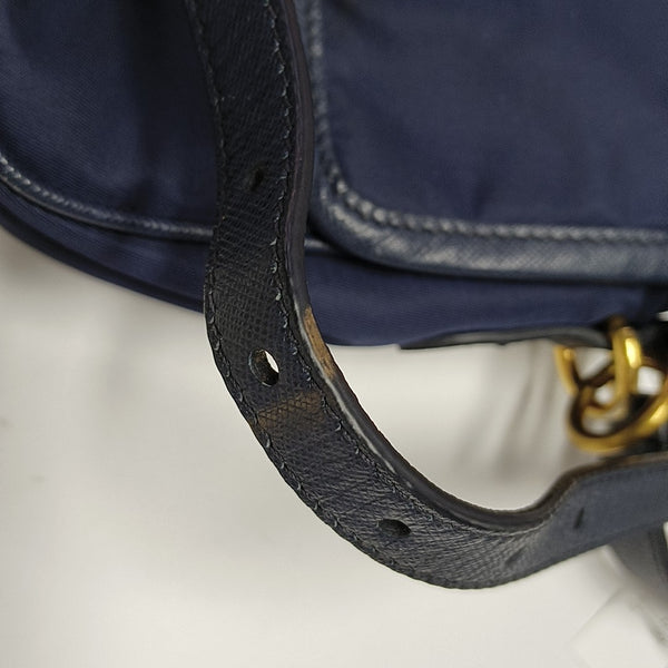 Nylon Crossbody Bag Blue