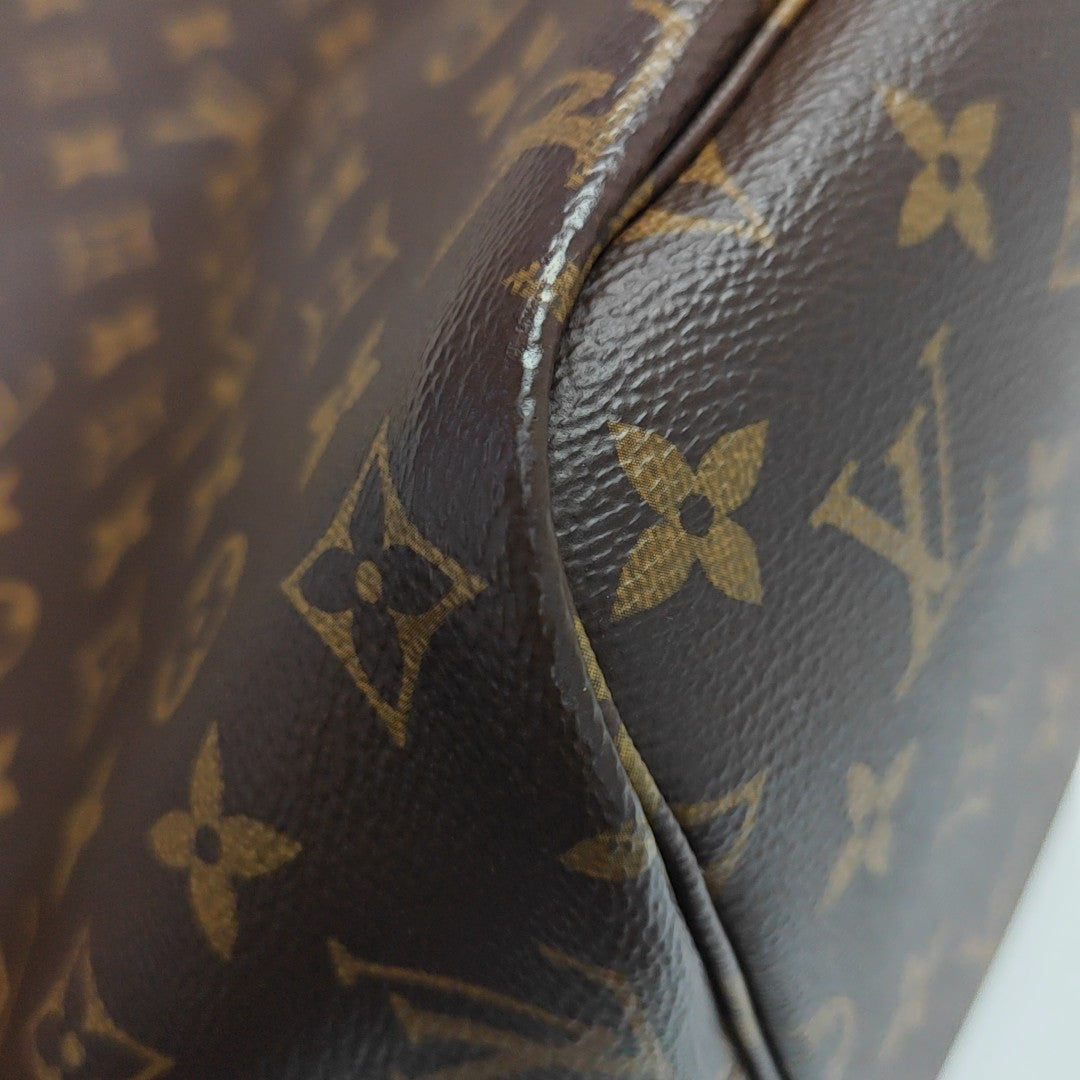 NEVERFULL MM Monogram Coated Canvas Brown