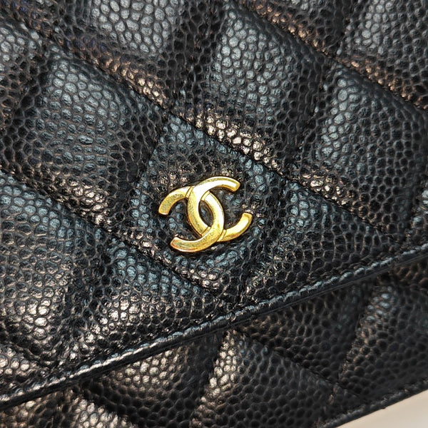 WOC Quilted Grained Calfskin Black
