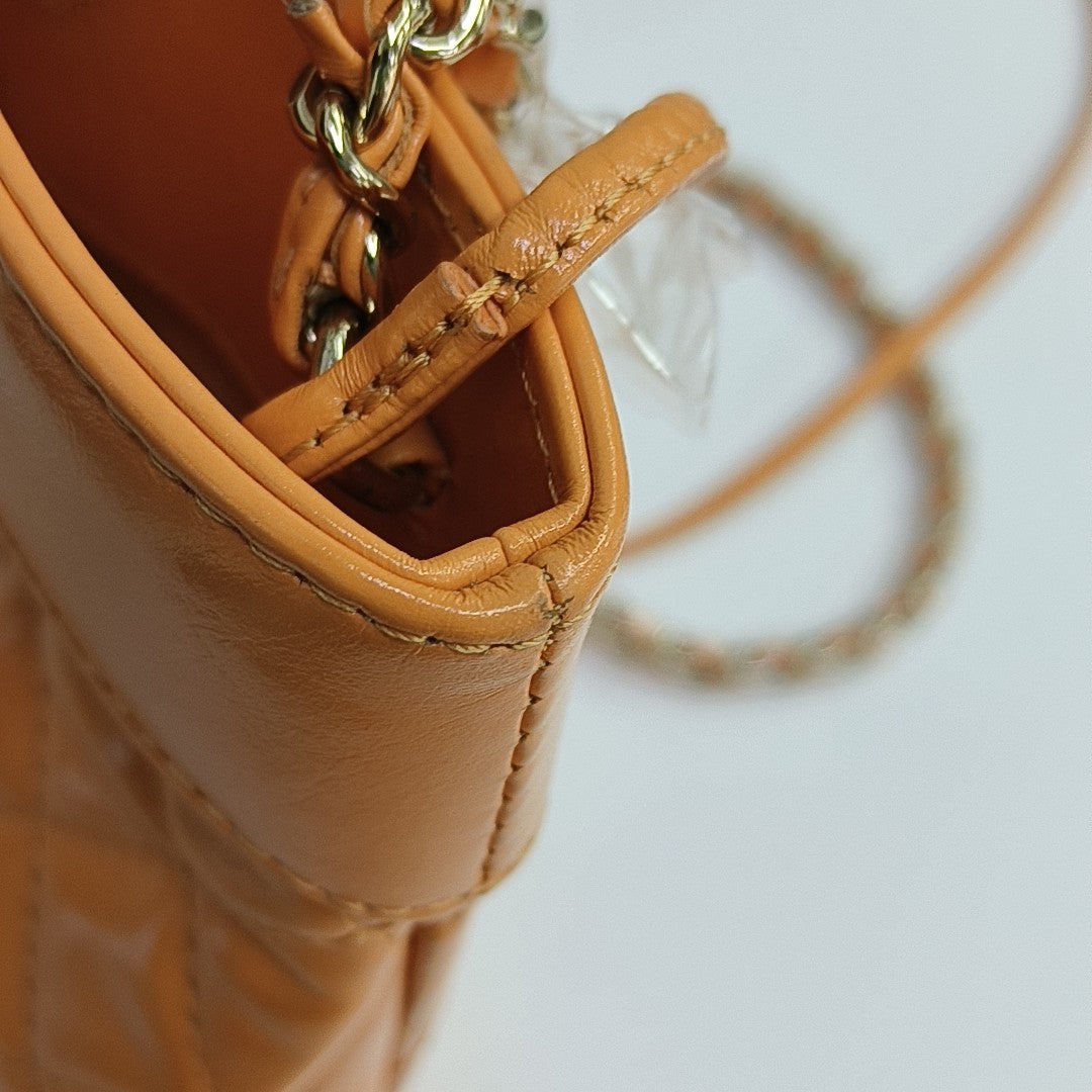 CHANEL 31 Mini Quilted Calfskin Orange