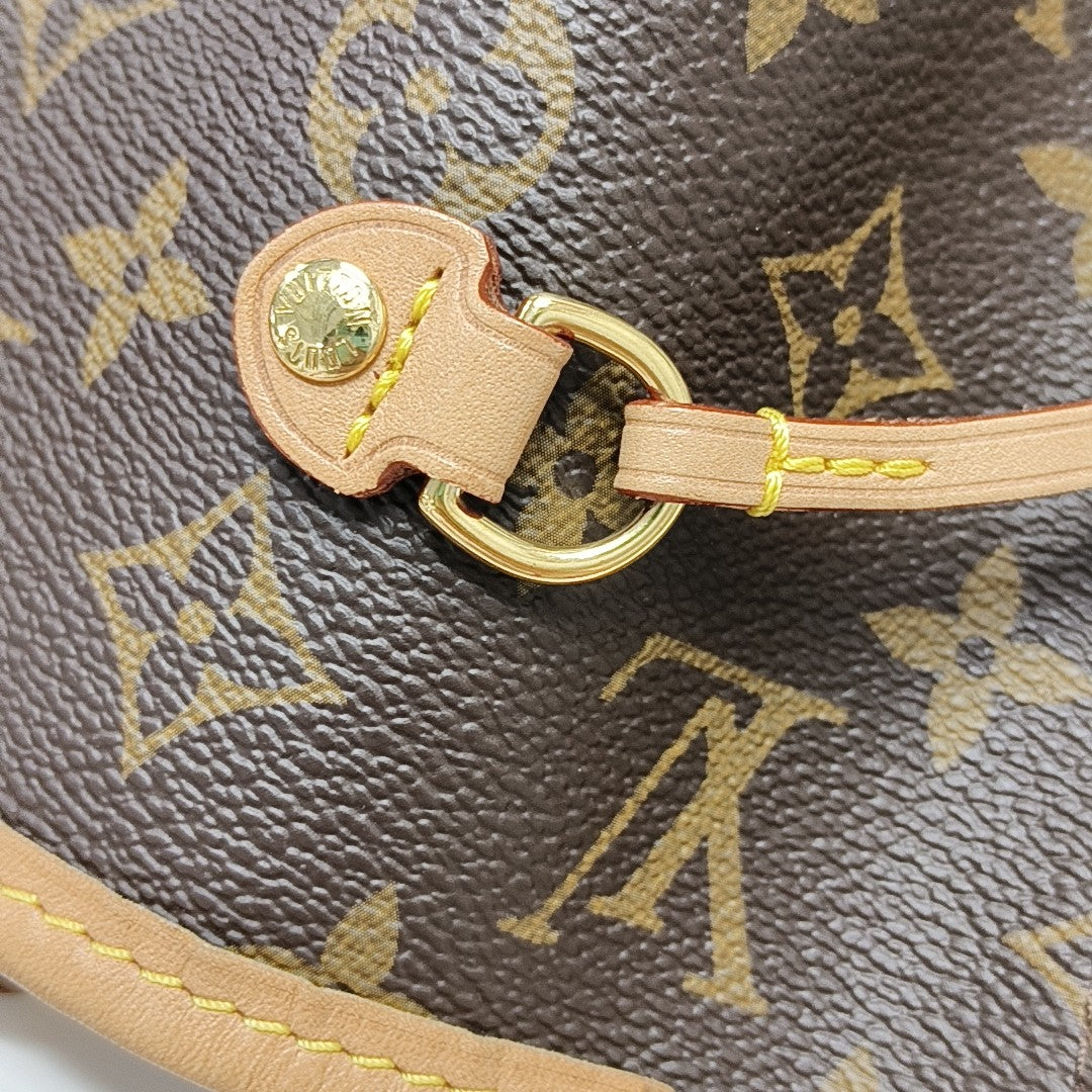 NEVERFULL MM Monogram Coated Canvas Brown