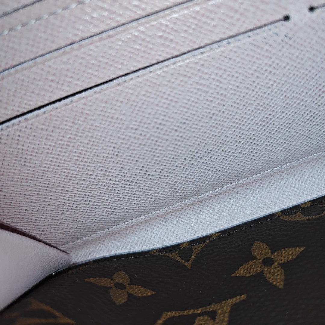 CLÉMENCE Monogram Coated Canvas Brown Wallet
