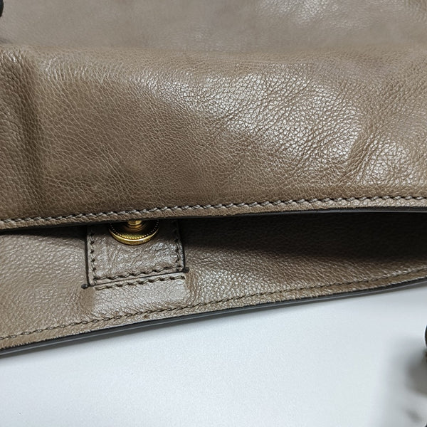 Calfskin Shoulder Bag Brown