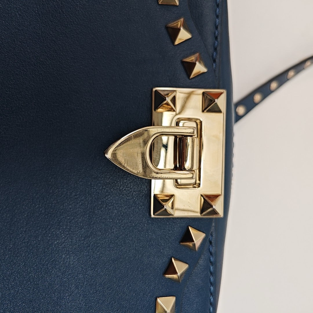 Calfskin Shoulder Bag Blue