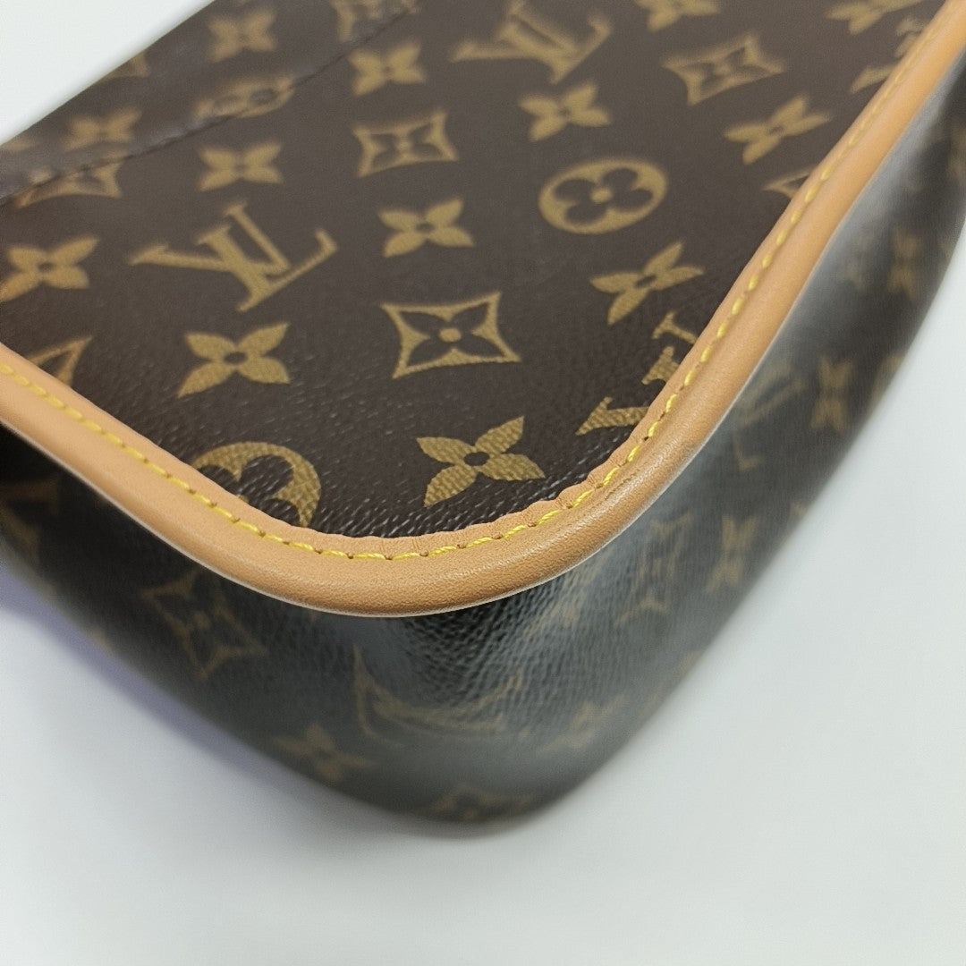 DIANE Monogram Coated Canvas Brown